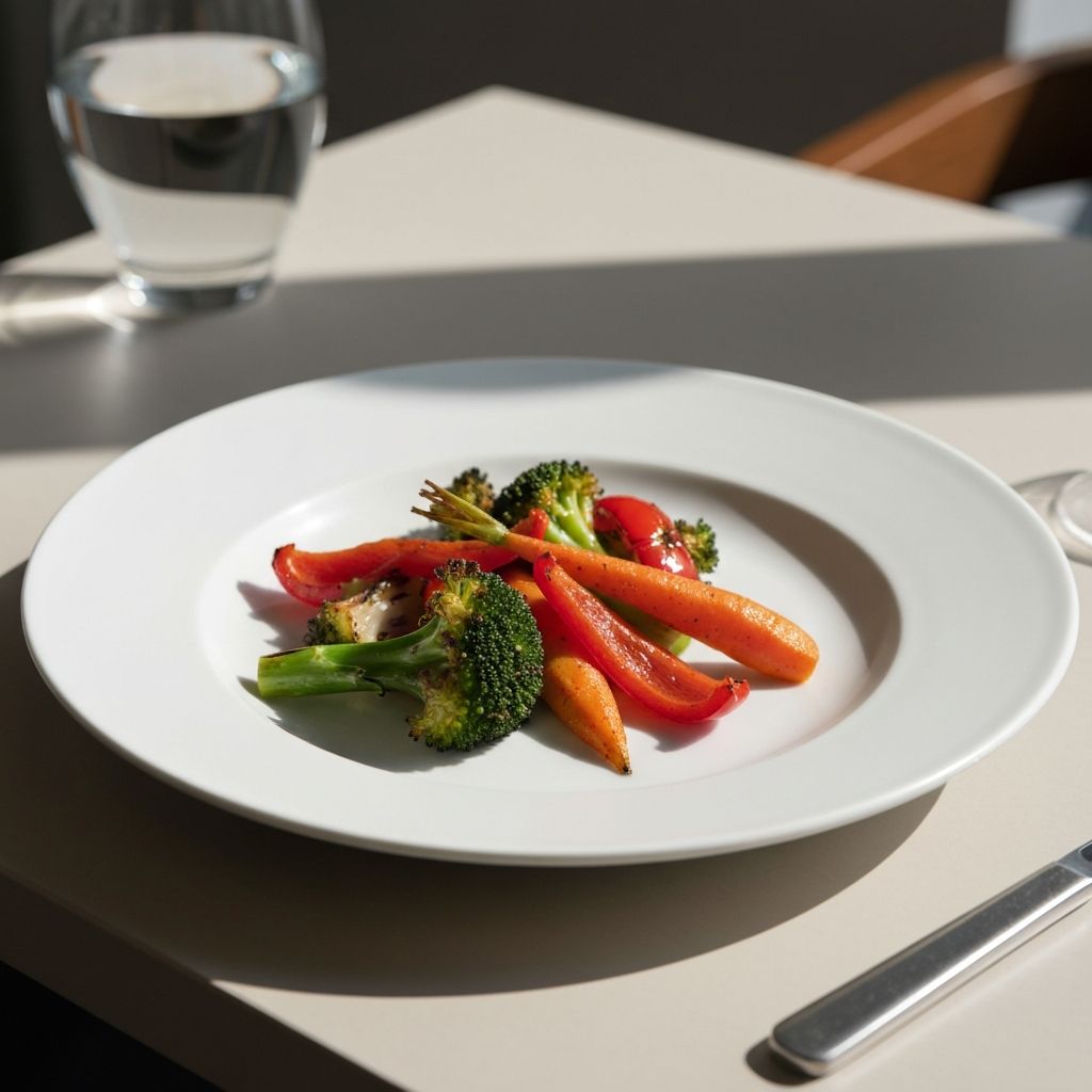 Roasted vegetables plate